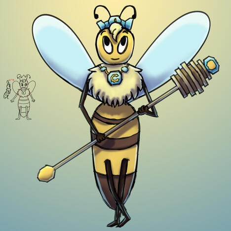 Queen Bee Mascot Design